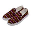 Multicolor Wave Pattern Women s Canvas Slip Ons View2