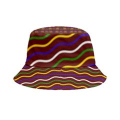 Multicolor Wave Pattern Inside Out Bucket Hat by ytdream