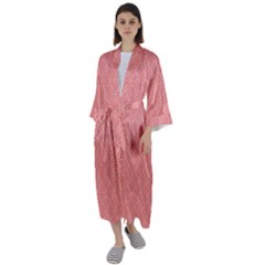 A Red And White Background With A Pattern Maxi Satin Kimono by catchydesignhill