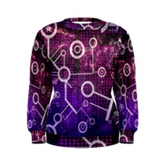 Cosmic Network Geometric Art Women s Sweatshirt by ExtraAwesomeSauce