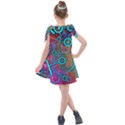 Abstract Tech Galaxy Design Kids  Tie Up Tunic Dress View2