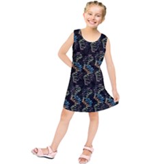 Multicolored Dna Strand Art Kids  Tunic Dress by ExtraAwesomeSauce