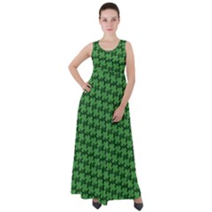 St  Patrick s Day Clovers Empire Waist Velour Maxi Dress by ExtraAwesomeSauce