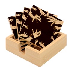 Horror Themed Bloody Hands Bamboo Coaster Set by ExtraGoodSauce