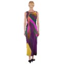 Vibrant Abstract Equine Art Fitted Maxi Dress View2