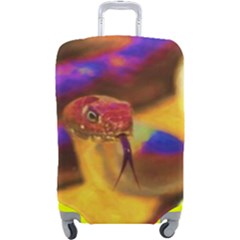 Vibrant Forked-tongue Snake Art Luggage Cover (large) by ExtraAwesomeSauce