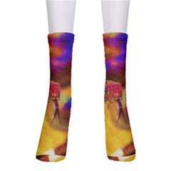 Vibrant Forked-tongue Snake Art Crew Socks by ExtraAwesomeSauce