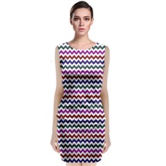 Chevron Pattern Classic Sleeveless Midi Dress by ytdream