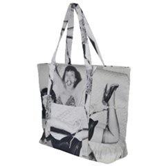 Betty Page Bdsm Zip Up Canvas Bag by CherleyTemples