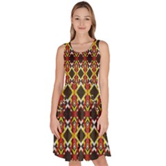 Colorful Geometric Pattern Design Knee Length Skater Dress With Pockets by ExtraAwesomeSauce