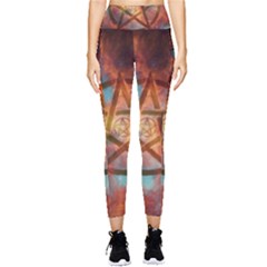 Enchanted Nebula Pentagram Art Pocket Leggings  by ExtraAwesomeSauce