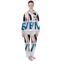 Game Over Text Design  Women s Long Sleeve Satin Pajamas Set	 by 7223056