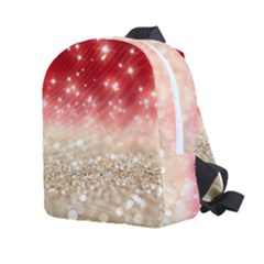 Abstract, Christmas, Glittery, Gold, Red Kids  Age 2-4 Lightweight Preschool Backpack by kyorashop23