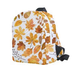 Brown Autumn Leaves Kids  Age 2-4 Lightweight Preschool Backpack by kyorashop23