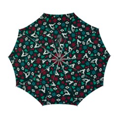 Holiday Season Pattern Automatic Folding Umbrella With Case (large) by kyorashop23