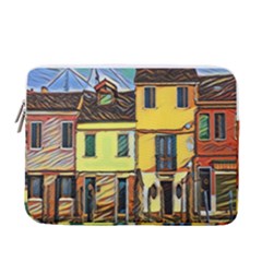 Colorful Venice Homes - Venezia, Italy 13  Vertical Laptop Sleeve Case With Pocket by ConteMonfrey