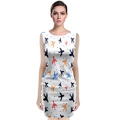 Cute Airplanes Planes Classic Sleeveless Midi Dress by ConteMonfrey