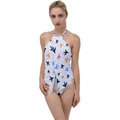 Cute Airplanes Planes Go With The Flow One Piece Swimsuit by ConteMonfrey