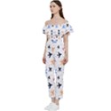 Cute airplanes planes Bardot Ruffle jumpsuit View2