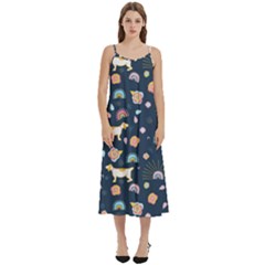 Dogs Casual Spaghetti Strap Midi Dress by StyleHavenStore