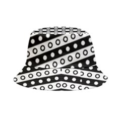 Black And White Circles Pattern Bucket Hat by ytdream