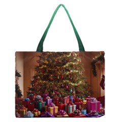 Merry Christmas Zipper Medium Tote Bag by favoritechios