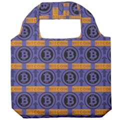 Bitcoin Logo Pattern Foldable Grocery Recycle Bag by ExtraGoodSauce