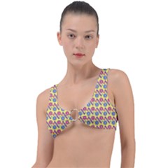 Colorful Bitcoin Pattern Ring Detail Bikini Top by ExtraAwesomeSauce