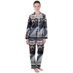 Demon Samurai Women s Long Sleeve Satin Pajamas Set	 by AwesomeSauce