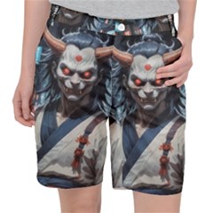 Demon Samurai Women s Pocket Shorts by AwesomeSauce