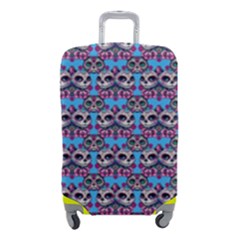 Colorful Sugar Skull Cat Pattern Luggage Cover (small) by ExtraAwesomeSauce