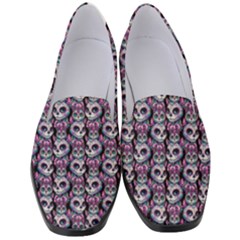 Sugar Skull Cat Pattern Women s Classic Loafer Heels by ExtraAwesomeSauce