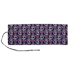 Sugar Skull Cat Pattern Roll Up Canvas Pencil Holder (m) by ExtraAwesomeSauce
