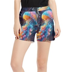 Cosmic Jellyfish Artwork Women s Runner Shorts by ExtraAwesomeSauce