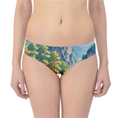 Serene Mountain Waterfall Landscape Hipster Bikini Bottoms by ExtraGoodSauce