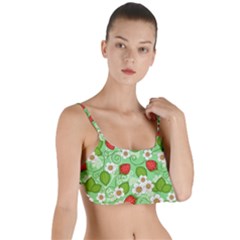 Strawberries Pattern Seamless Layered Top Bikini Top  by Posterlux