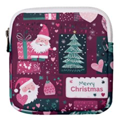 Christmas Santa Claus Mini Square Pouch by Posterlux