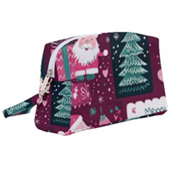 Christmas Santa Claus Wristlet Pouch Bag (large) by Posterlux