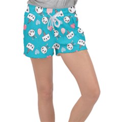 Birtay Cats Bunnies, Koteto Women s Velour Lounge Shorts by kyorashop23