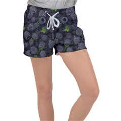 Blackberry Fruit, Fruit Women s Velour Lounge Shorts by kyorashop23