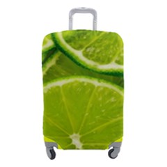 Lime Slices Close Up, Fresh, Fruit, Green Lemon Luggage Cover (small) by kyorashop23