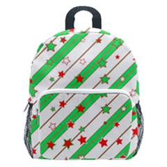 Christmas Paper Stars Pattern Texture Background Colorful Colors Seamless Kids  Age 5-10 Lightweight School Backpack With Side Pockets by Ket1n9