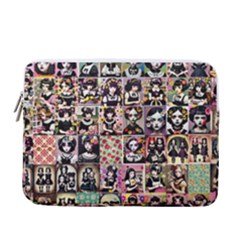 Spanish Gothic Girls Pattern 13  Vertical Laptop Sleeve Case With Pocket by violetheavensky