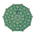 Retro 1960s Flowers Pattern 2 Automatic Folding Umbrella with Case (Large) View1