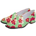 Retro 1960s Flowers Pattern Women s Classic Loafer Heels View2