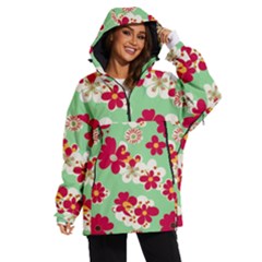 Retro 1960s Flowers Pattern Women s Ski And Snowboard Waterproof Breathable Jacket by violetheavensky