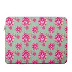 Retro 1880s Flowers Pattern 11 15  Vertical Laptop Sleeve Case With Pocket by violetheavensky