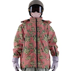 Retro 1880s Flowers Pattern 12 Women s Zip Ski And Snowboard Waterproof Breathable Jacket by violetheavensky