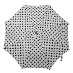 Fly Phot Motif Seamless Black And White Pattern Hook Handle Umbrellas (large) by dflcprintsclothing