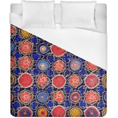 Retro Geometric Shapes And Flowers 3 Duvet Cover (california King Size) by violetheavensky